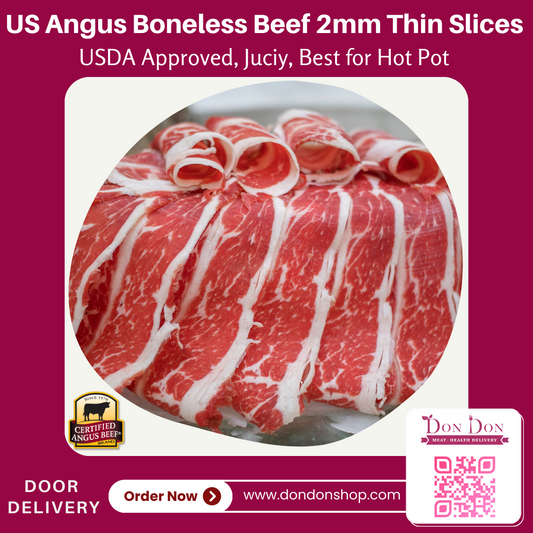 US Angus Boneless Beef 2mm Thin Slices (450-500g)
