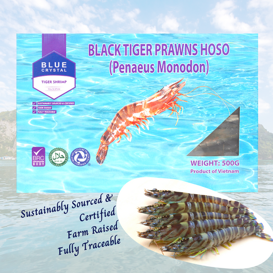 Vietnam Jumbo Black Tiger Prawns (500g-6pcs)