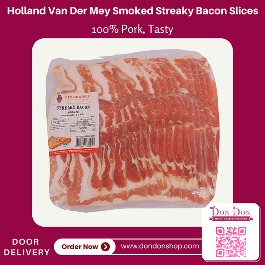 Holland Van Der Mey Smoked Streaky Bacon Slices (1000g)