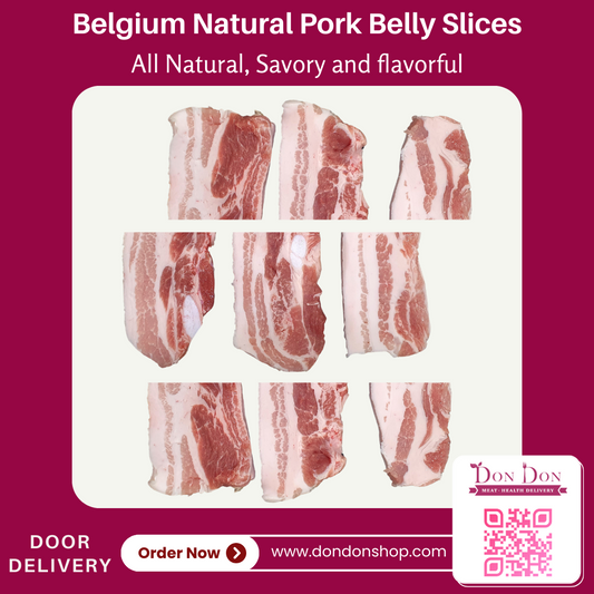 Belgium Natural Pork Belly Slices Boneless (~200g)