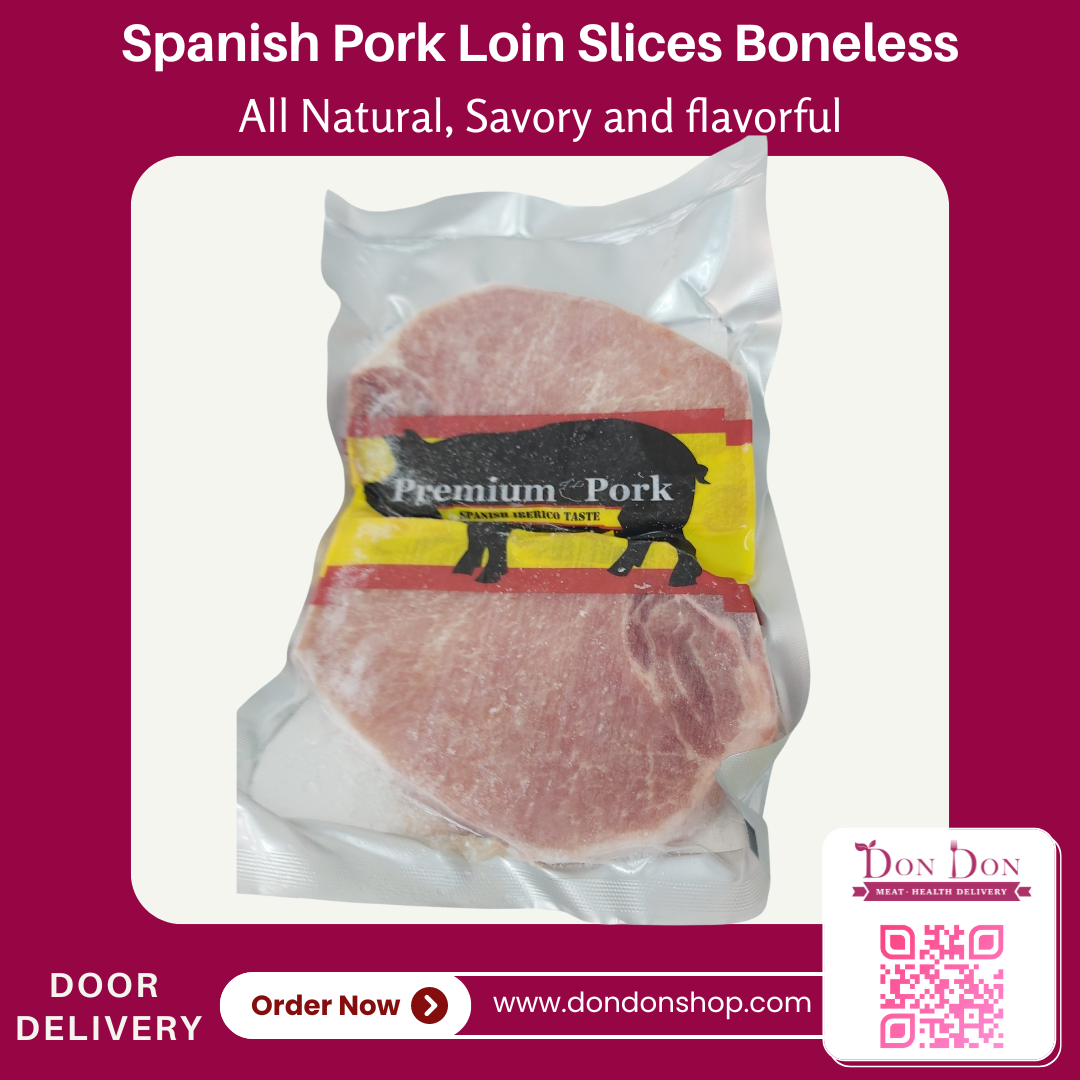 Spanish Iberico Premium Black Pork Loin Slices Boneless