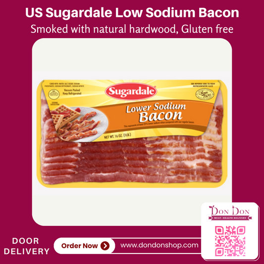 US Sugardale Low Sodium Bacon (454g)