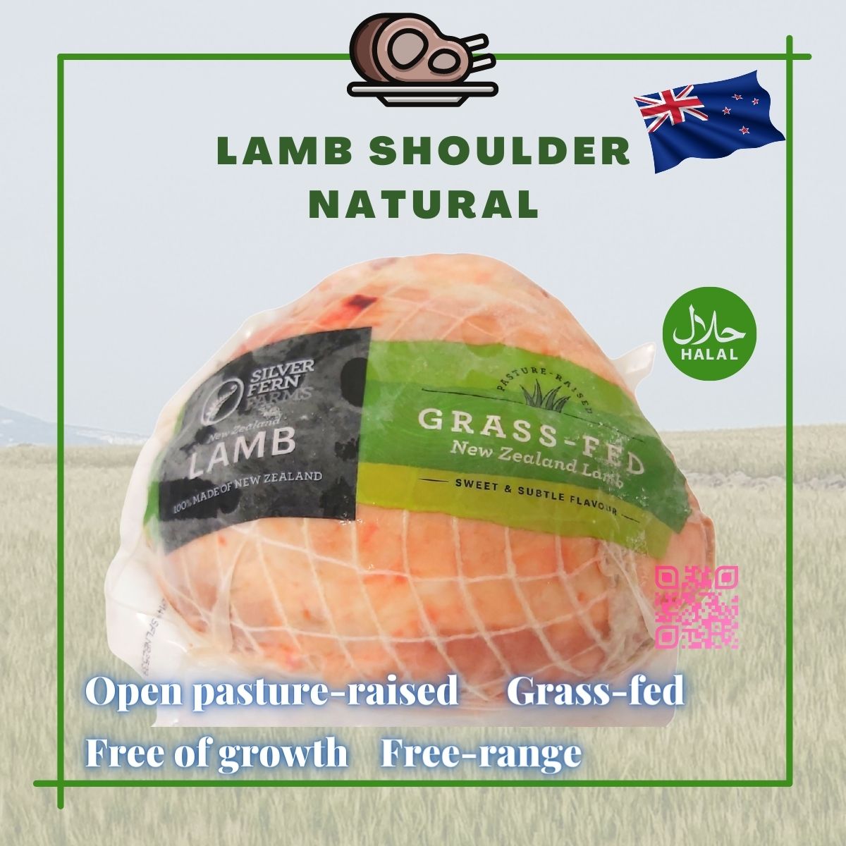 New Zealand Silver Fern Grass Fed Boneless Lamb Shoulder