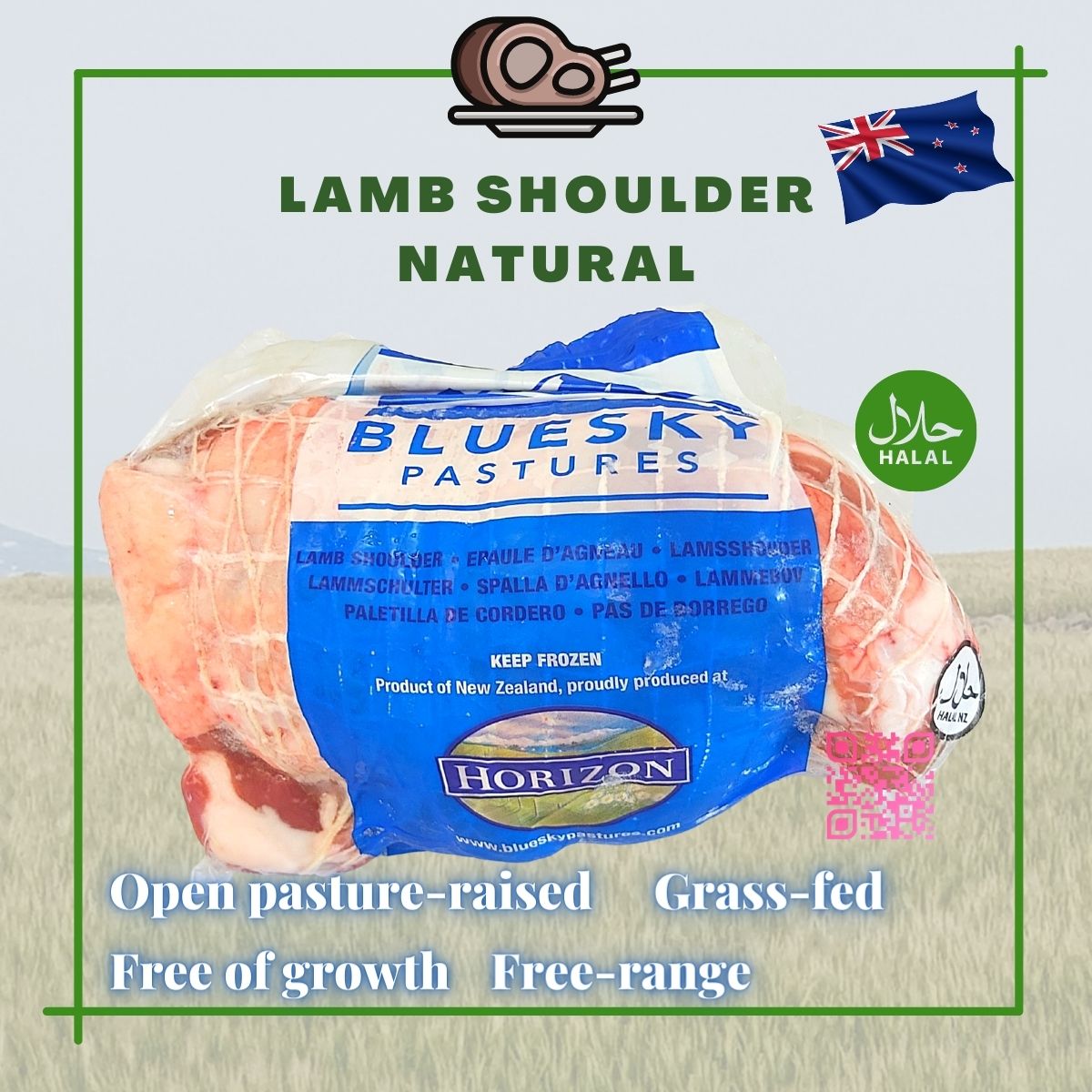 New Zealand Silver Fern Grass Fed Boneless Lamb Shoulder