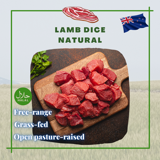 New Zealand Grass Fed Lamb Leg Diced (400g)