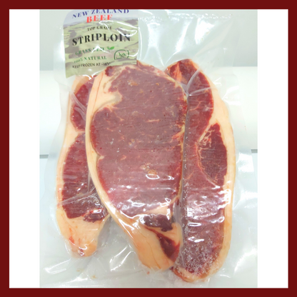 New Zealand Top Grade Grass Fed Beef Striploin Steak Thin Cut (3 pcs)