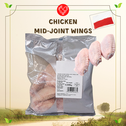 Polish Yano Natural 100% No Added Hormones Chicken Wing Mid-Joint (500g)