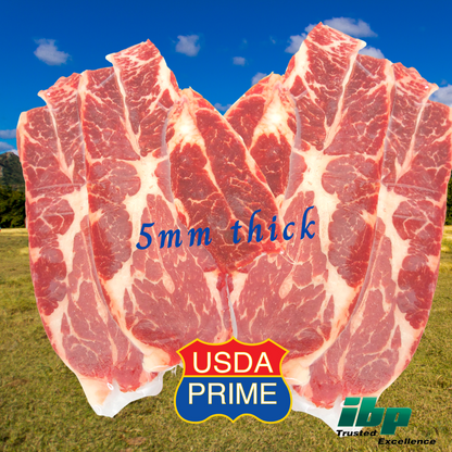 US IBP Prime Beef Chuck Slices 5mm thick (~300g)