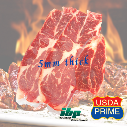 US IBP Prime Beef Chuck Slices 5mm thick (~300g)