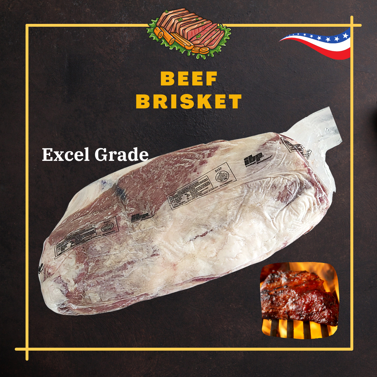 US Excel Beef Brisket 1-2kgs