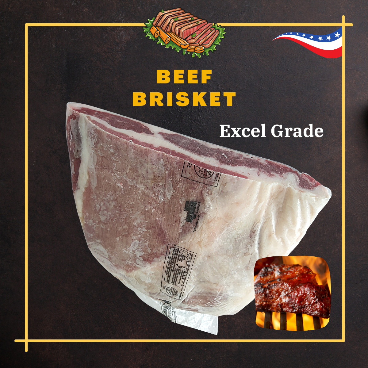 US Excel Beef Brisket 1-2kgs