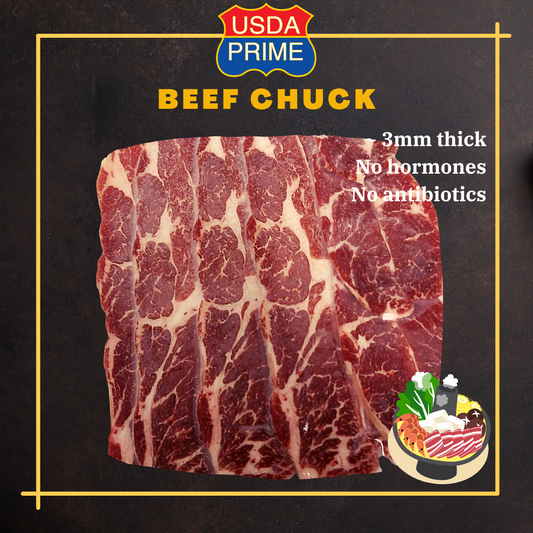 US IBP Prime Beef Chuck Slices 3mm thick (~300g)