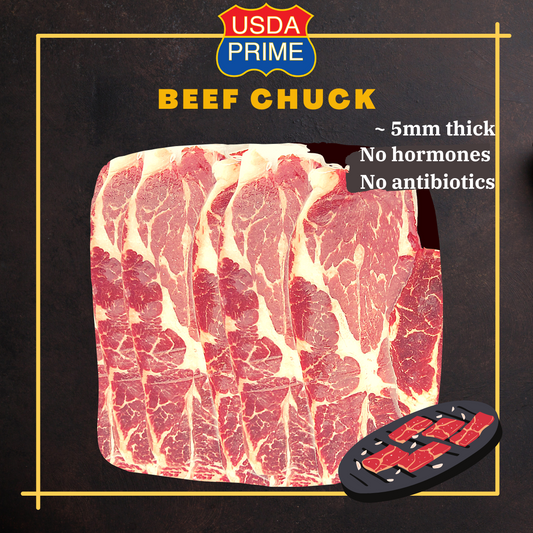 US IBP Prime Beef Chuck Slices 5mm thick (~300g)