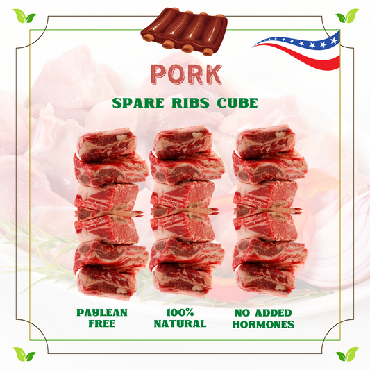 US Pork Spare Ribs Cube (454g)